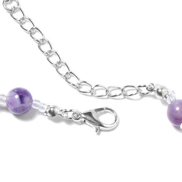 Amethyst and Aventurine Multi Strand Necklace - Picture 3 of 3